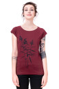 Bio- & Fairtrade-Frauenshirt Schilf, ruby
