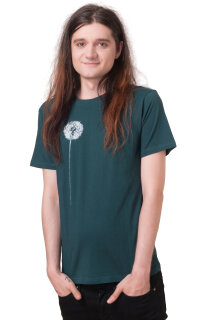 Männershirt Pusteblume dunkelgrün XL