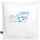 Bio-Kissenbezug PunkRock, türkis auf weiß 40x40 cm