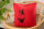 Bio-Kissenbezug Katze, rot 40x40 cm