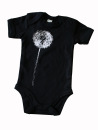 Bio-Babybody Pusteblume, schwarz 3-6 Monate (Gr. 60-66)