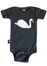 Bio-Babybody Schwan, grau