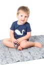 Bio-Babybody Schwan, grau S