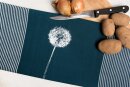 Handgewebtes Geschirrtuch Pusteblume petrol