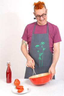 Handgewebte Kochschürze Dilll grau
