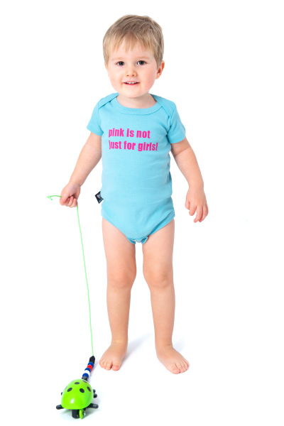 Babybody pink is not just for girls! hellblau 6-12 Monate (Gr. 66-76)