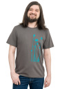 Männershirt Kenia Distel dunkelgrau M