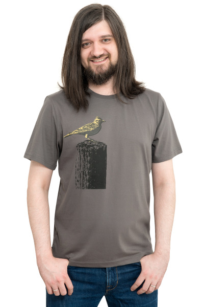 Männershirt Kenia Tempelhofer Feldlerche dunkelgrau L