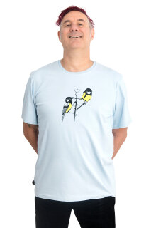 Männershirt Kenia Kohlmeisen hellgrau