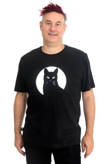 Männershirt Kenia Schwarzer Kater schwarz