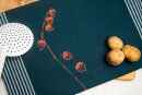 Handgewebtes Geschirrtuch Physalis petrol