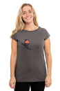 Frauen Raglan-Shirt Kenia Rotkehlchen dunkelgrau