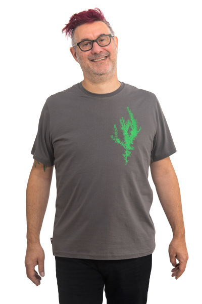 Männershirt Kenia Rosmarin dunkelgrau L