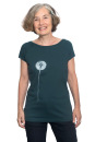Frauen Raglan-Shirt Kenia Pusteblume dunkelgrün XL