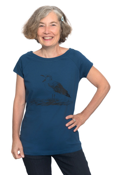 Frauen Raglan-Shirt Kenia Mittelmeermöwe blau L