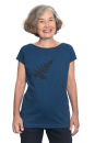 Frauen Raglan-Shirt Kenia Farn blau L