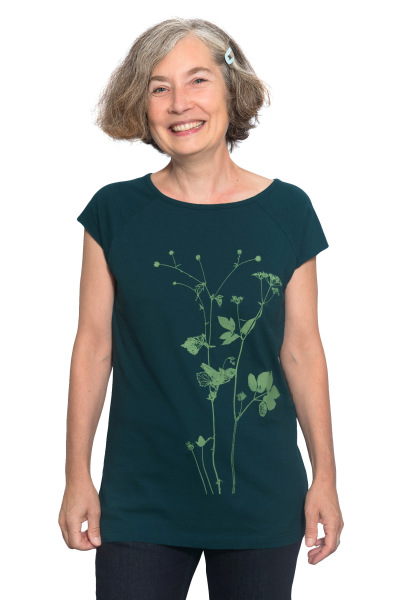 Frauenshirt Lovely Unkraut dunkelgrün M