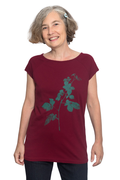 Frauenshirt Brombeere weinrot