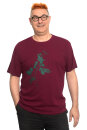 Männershirt Brombeere weinrot