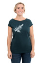 Frauenshirt Kenia Fair Trade Raglan Farn, dunkelgrün L
