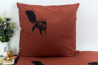 Bio-Kissenbezug Eichhörnchen, foxy 80x80 cm