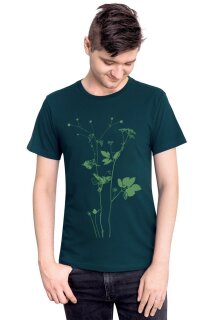 Bio-&Fairtrade-Männershirt Lovely Unkraut, dunkelgrün