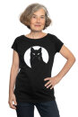 Frauen Raglan-Shirt Kenia Schwarzer Kater