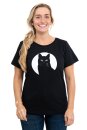 Frauen T-Shirt Kenia Schwarzer Kater schwarz