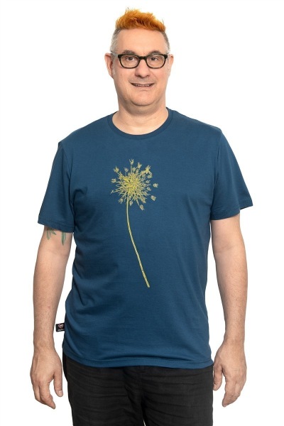 Männershirt Kenia Wilde Möhre dunkelblau L