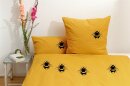 Bio-Bettwäsche Erdhummel, curry 135*200 & 80*80 cm
