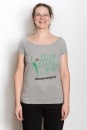 Frauenshirt Bienenretterin hellgrau-meliert XL