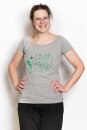 Frauenshirt Bienenwiese hellgrau-meliert