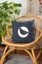 Bio-Kissenbezug Amsel, anthrazit 40x40 cm