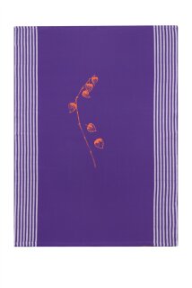 Handgewebtes Geschirrtuch Physalis lila