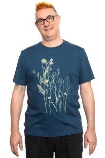 Männershirt Kenia Wilde Wiese blau