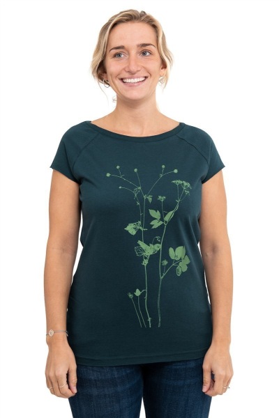 Frauen Raglan-Shirt Kenia Lovely Unkraut dunkelgrün M