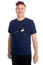 Männershirt Kenia Elster dunkelblau