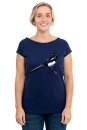 Frauen Raglan-Shirt Kenia Elster dunkelblau
