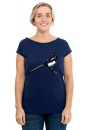 Frauen Raglan-Shirt Kenia Elster dunkelblau M