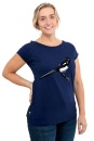 Frauen Raglan-Shirt Kenia Elster dunkelblau M