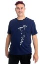 Männershirt Kenia Schafgarbe dunkelblau