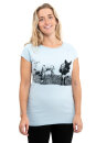 Frauen Raglan-Shirt Kenia Eselcombo hellgrau