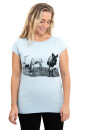Frauen Raglan-Shirt Kenia Eselcombo hellgrau M