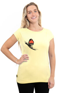Frauen Raglan-Shirt Kenia Rotkehlchen gelb