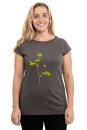 Frauen Raglan-Shirt Kenia Schöllkraut dunkelgrau